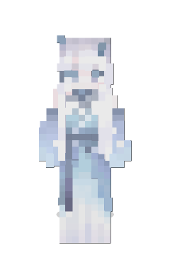 冰蓝龙角渐变和风少女